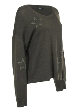 Rails - Olive Scoop Neck Star Sweater Sz L