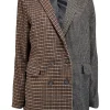Rails - Tan, Green, & Beige Pattern Block Blazer Sz L