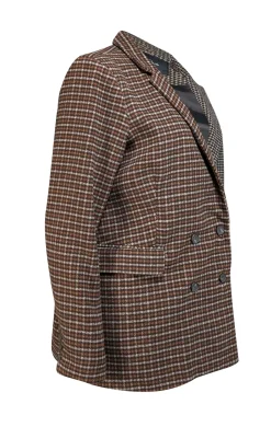Rails - Tan, Green, & Beige Pattern Block Blazer Sz L