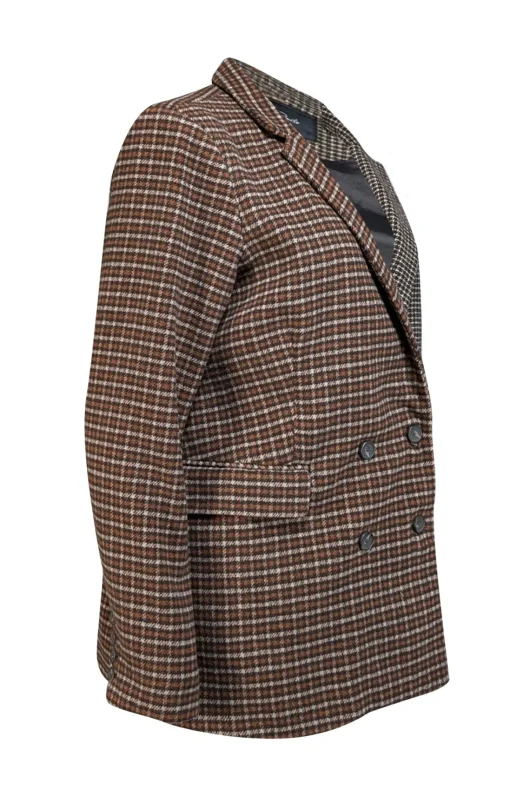 Rails - Tan, Green, & Beige Pattern Block Blazer Sz L