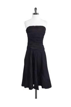 Ralph Lauren - Black Strapless Mid Length Gown Sz 4