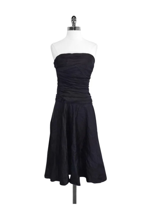 Ralph Lauren - Black Strapless Mid Length Gown Sz 4