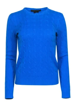 Ralph Lauren - Blue Cable Knit Sweater Sz S