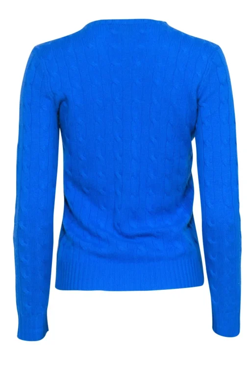 Ralph Lauren - Blue Cable Knit Sweater Sz S