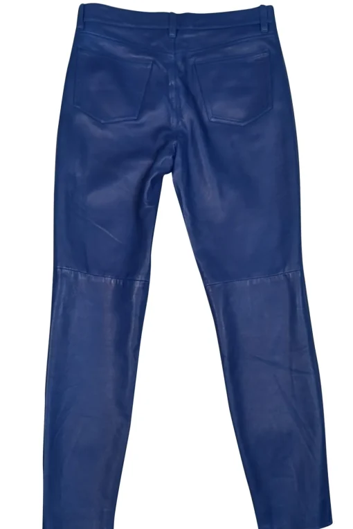 Ralph Lauren - Dark Blue Leather Skinny Leg Pants Sz 4
