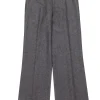 Ralph Lauren - Grey Wool Blend Pleated Straight Leg Pants Sz 6