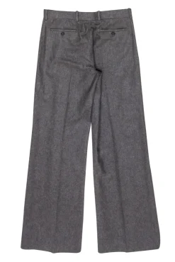 Ralph Lauren - Grey Wool Blend Pleated Straight Leg Pants Sz 6