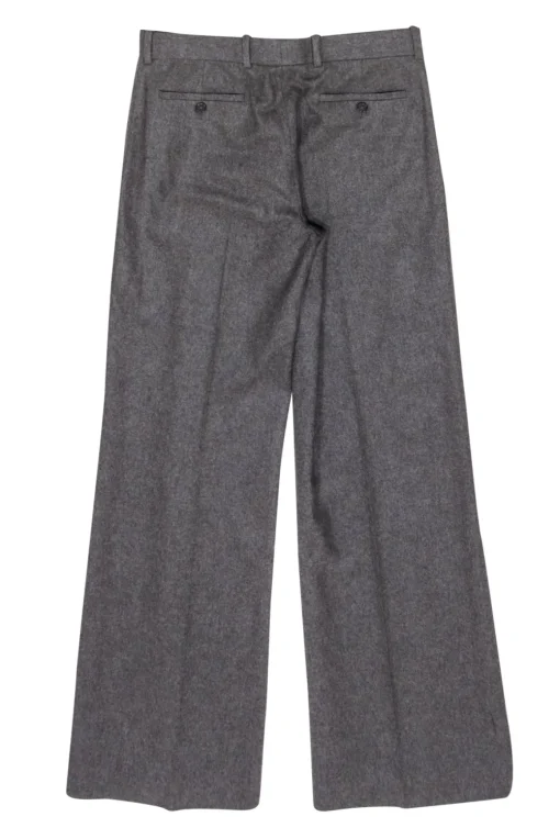 Ralph Lauren - Grey Wool Blend Pleated Straight Leg Pants Sz 6