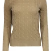 Ralph Lauren - Oatmeal Crewneck Cashmere Cable Knit Sweater Sz M