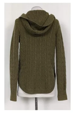 Ralph Lauren - Olive Green Cable Knit Cardigan Sz S