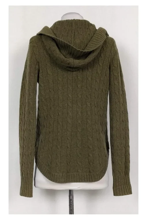 Ralph Lauren - Olive Green Cable Knit Cardigan Sz S