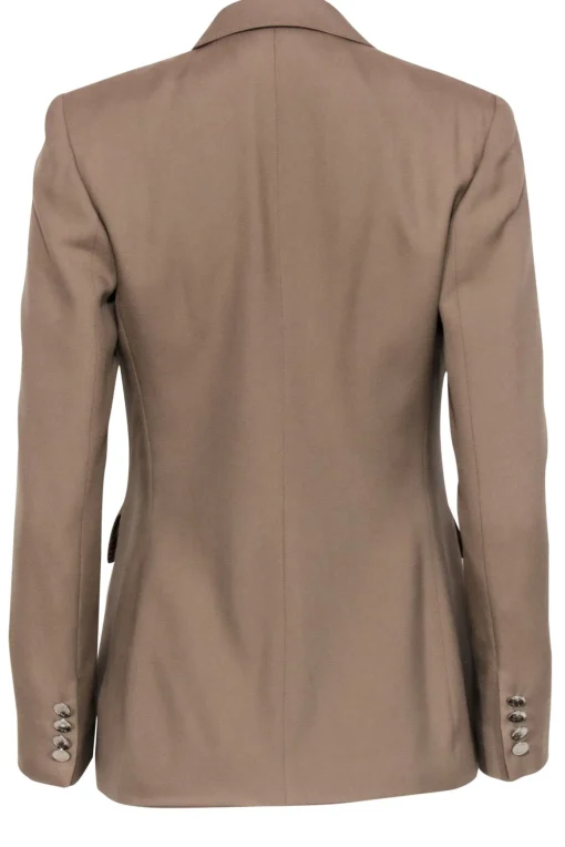 Ralph Lauren - Tan Cashmere Silver Button Blazer Sz 4