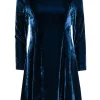 Ralph Lauren - Teal Velvet Long Sleeve Dress Sz 6