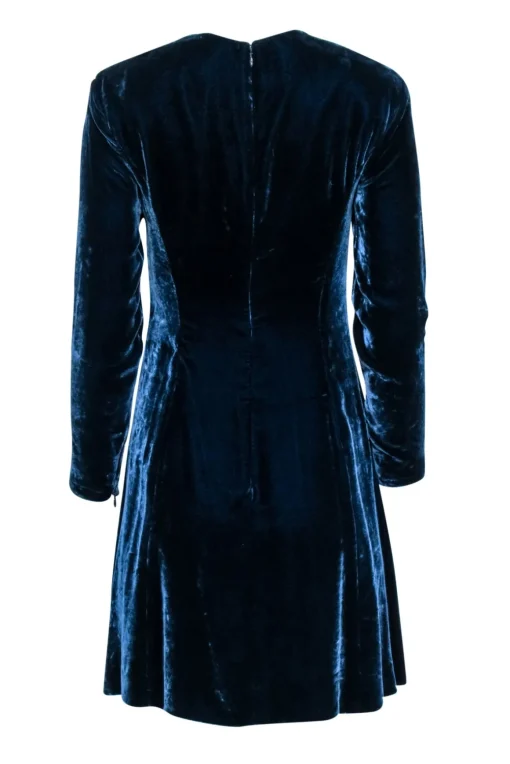 Ralph Lauren - Teal Velvet Long Sleeve Dress Sz 6