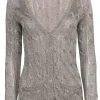 Ralph Lauren Black Label - Gold Metallic Knit Cardigan Sz XS