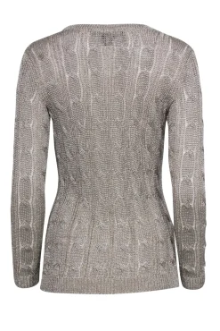 Ralph Lauren Black Label - Gold Metallic Knit Cardigan Sz XS