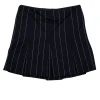 Ralph Lauren Purple - Black & White Pinstriped Wool Pleated Skirt Sz 8