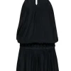 Ramy Brook - Black Lace-Up Drop Waist "Kara" Dress Sz S