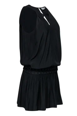 Ramy Brook - Black Lace-Up Drop Waist "Kara" Dress Sz S