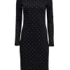 Ramy Brook - Black Rhinestone Studded "Della" Midi Dress Sz M