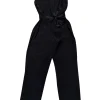 Ramy Brook - Black Silk Blend Wrap Bodice Jumpsuit Sz XS