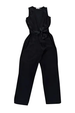 Ramy Brook - Black Silk Blend Wrap Bodice Jumpsuit Sz XS