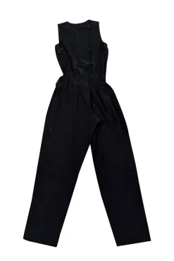 Ramy Brook - Black Silk Blend Wrap Bodice Jumpsuit Sz XS