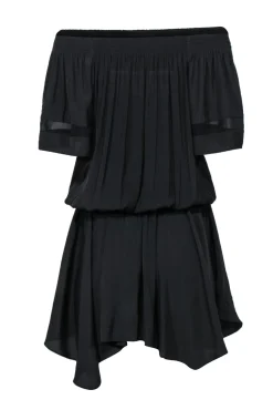 Ramy Brook - Black Silk Off-the-Shoulder Fitted Dress Sz M