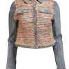 Ramy Brook - Blue & Multicolor Tweed Denim Jacket Sz XS