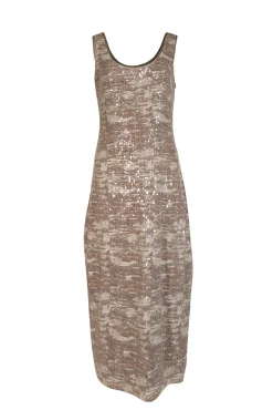 Ramy Brook - Grey & Taupe Print Sequin Sleeveless 