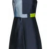 Raoul - Blue & Green Colorblock Layered Skirt A-Line Dress Sz 8