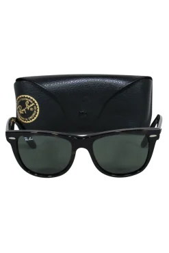 Ray Ban - Brown Tortoise Front w/ Red Leg Sunglasses