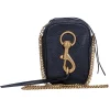 Rebecca Minkoff - Black Pebbled Leather Crossbody Bag w/ Large Hook Front Detail