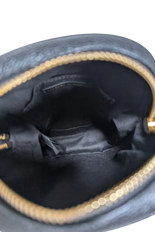 Rebecca Minkoff - Black Pebbled Leather Crossbody Bag w/ Large Hook Front Detail