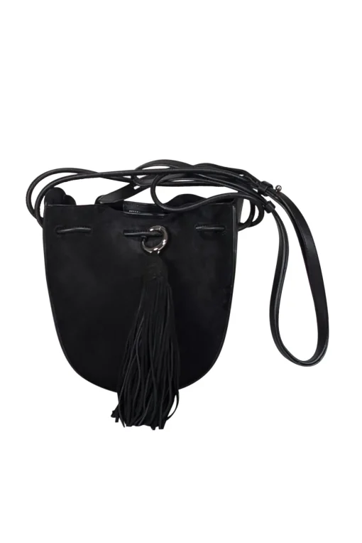 Rebecca Minkoff - Black Suede & Leather Bucket Crossbody