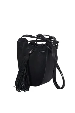 Rebecca Minkoff - Black Suede & Leather Bucket Crossbody