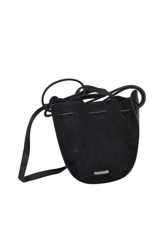 Rebecca Minkoff - Black Suede & Leather Bucket Crossbody