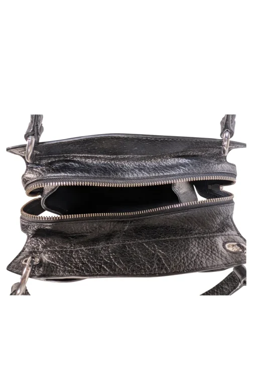 Rebecca Minkoff - Black Textured Leather Satchel Bag