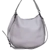 Rebecca Minkoff - Grey Pebbled Leather Hobo Bag w/ Detachable Shoulder Strap