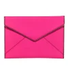 Rebecca Minkoff - Hot Pink Envelope Clutch w/ Zipper Trim