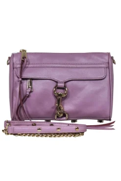 Rebecca Minkoff -  Lavender Leather Crossbody w/ Lobster Claw Clasp