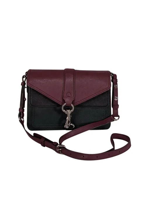 Rebecca Minkoff - Maroon, Green, & Black Saffiano Leather Crossbody Bag