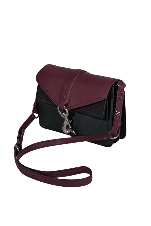 Rebecca Minkoff - Maroon, Green, & Black Saffiano Leather Crossbody Bag