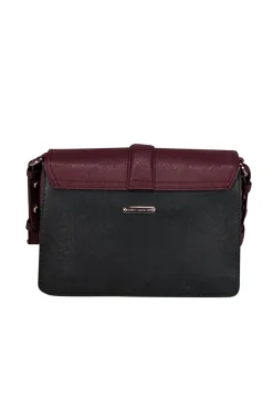 Rebecca Minkoff - Maroon, Green, & Black Saffiano Leather Crossbody Bag