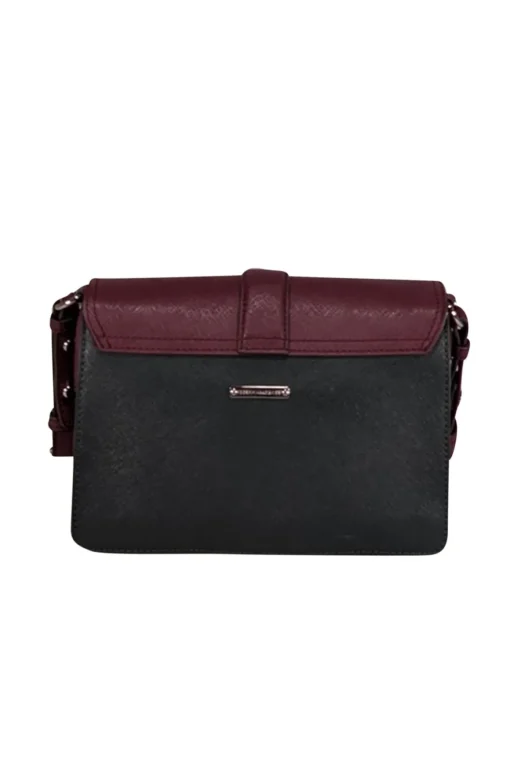 Rebecca Minkoff - Maroon, Green, & Black Saffiano Leather Crossbody Bag
