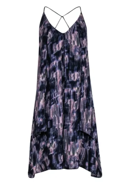 Rebecca Minkoff - Navy & Pink Pattern Silk Sundress Sz M