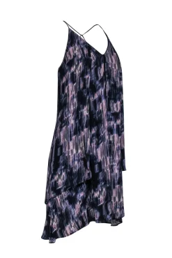 Rebecca Minkoff - Navy & Pink Pattern Silk Sundress Sz M