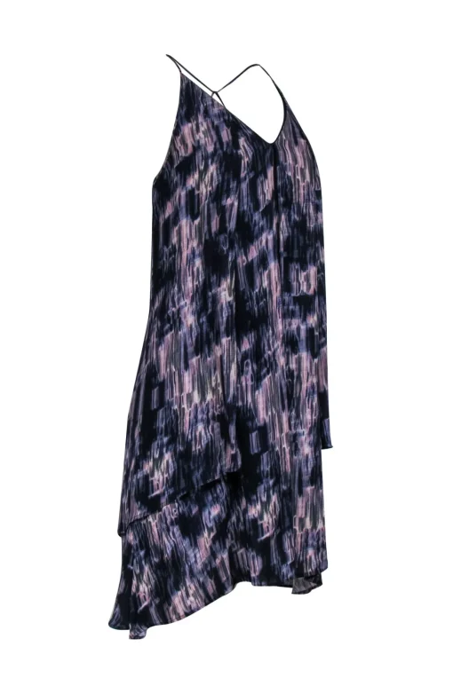 Rebecca Minkoff - Navy & Pink Pattern Silk Sundress Sz M