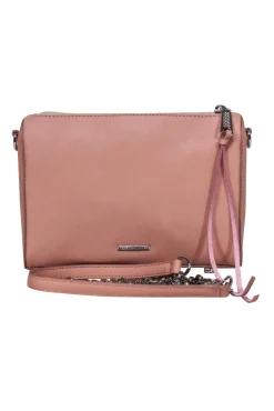 Rebecca Minkoff - Peach Pink Saffiano Leather Crossbody Bag