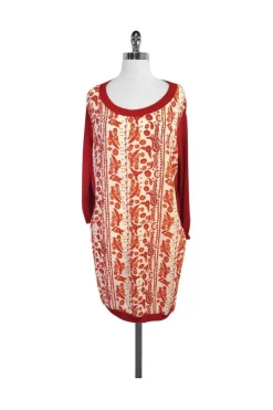Rebecca Minkoff - Red Paisley Print Jai Dress Sz M